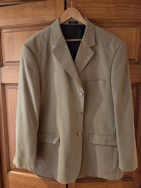 Men's Tan Blazer / Sport Coat Jacket Jones New York 48R